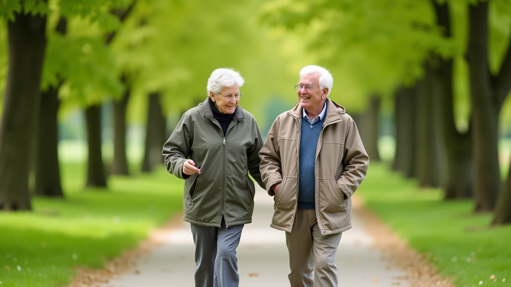 Seniori na vedené vycházce v parku
